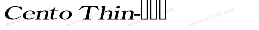 Cento Thin字体转换